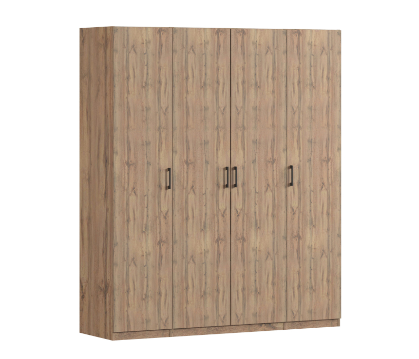 Для одежды, Шкаф четырехдверный Макс 2000 мм, вариант №4 (ЛДСП, корпус дуб вотан)