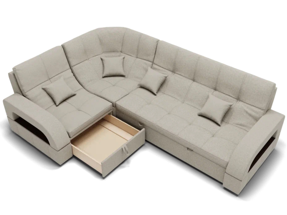 Диваны угловые в гостиную, Модульный диван Майами-3,микровелюр,антивандальная и водостойкая ткань,венеция