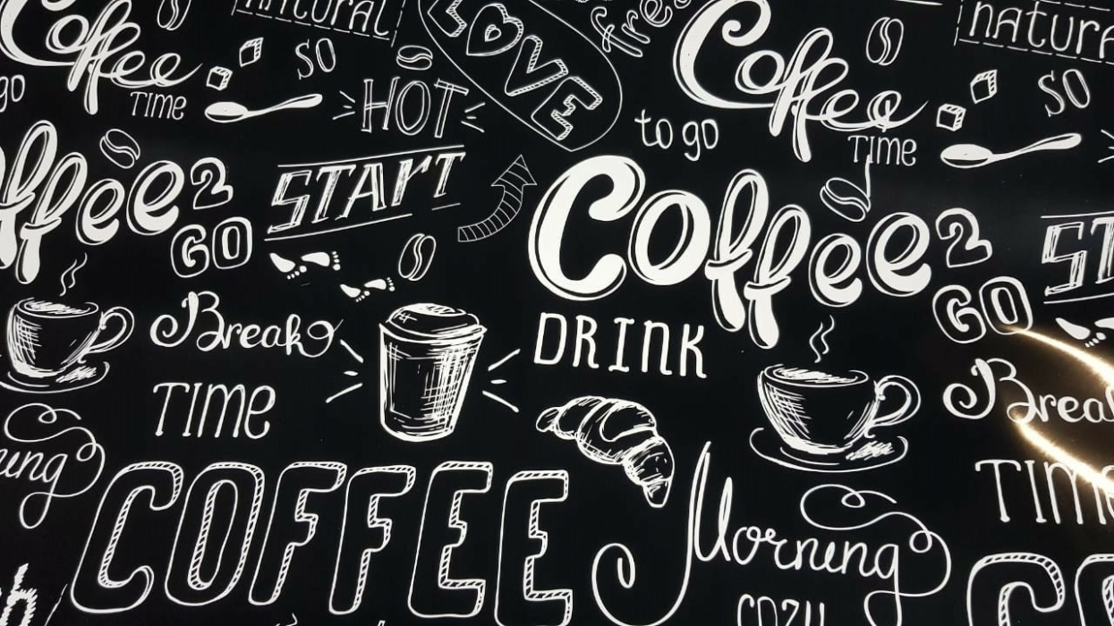 Стеновые панели из АБС-пластика, Кухонный фартук Кофе hot black 3000x600x1.5 мм глянец