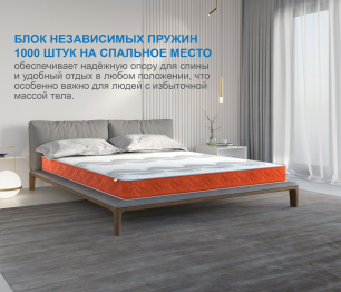 Столлайн / Матрас Сити-Мадрид в чехле Warmer 1600х2000