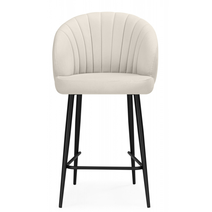 Барные стулья, Стул полубарный на металлокаркасе Бэнбу некрутящийся marseille (чёрный)