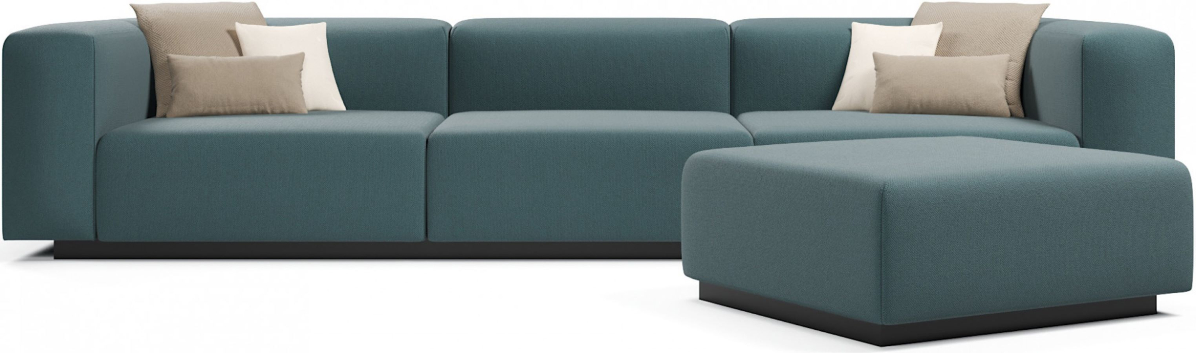 Диваны прямые, Диван прямой модульный нераскладной Наполи 2, велюр