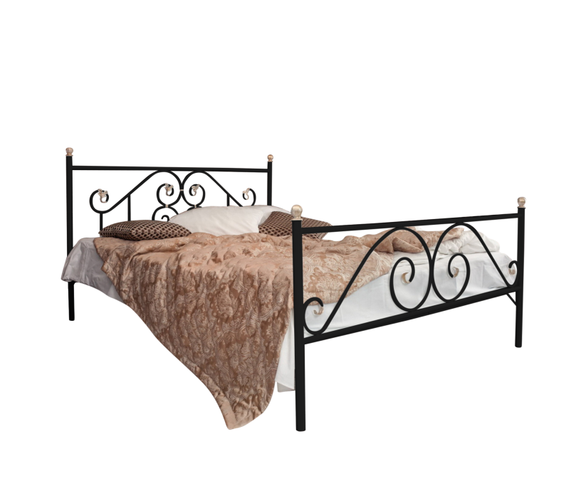 Кованые кровати, Кованая кровать Камелия 1.6 с двумя спинками