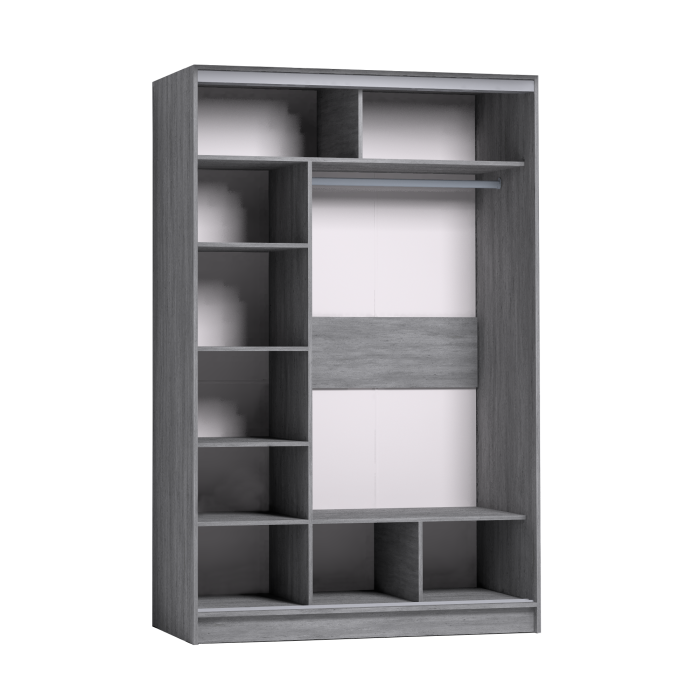 Шкафы-купе 2-х дверные, Шкаф-купе 2-дв  Strike 1350 зеркало/лдсп  (в2105*ш1350*г595)