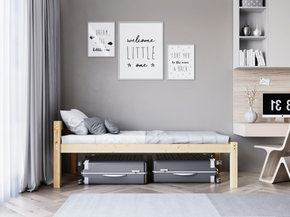 Кровати из массива, Высокая кровать Тосно 80х190