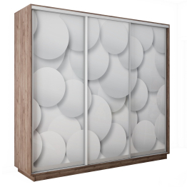 Шкаф-купе Экспресс 3-х дверный Фотопечать Шары Стекла 240х45х220