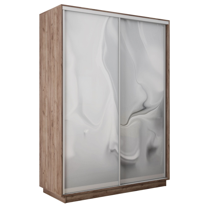 Шкафы-купе 2-х дверные, Шкаф-купе Экспресс 2-х дверный Фотопечать Шелк Стекла 160х45х220