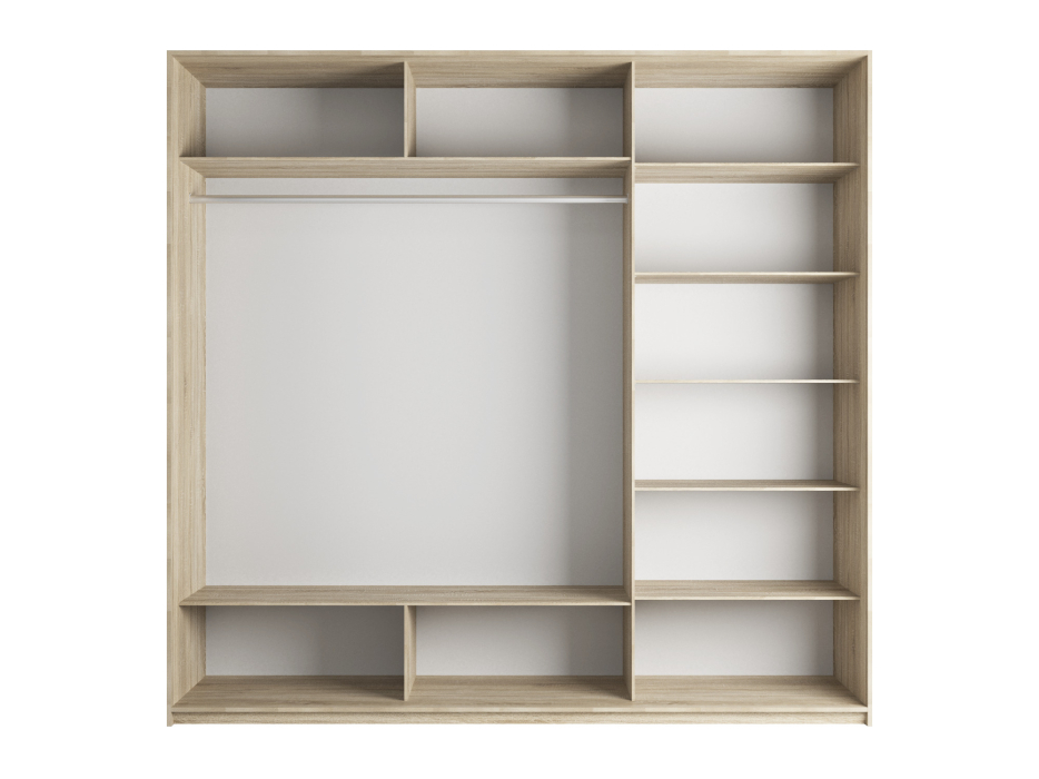 Шкафы-купе 3-х дверные, Шкаф-купе Прайм 3-х дверный Фотопечать Шелк Стекла/Доводчики 180х57х230