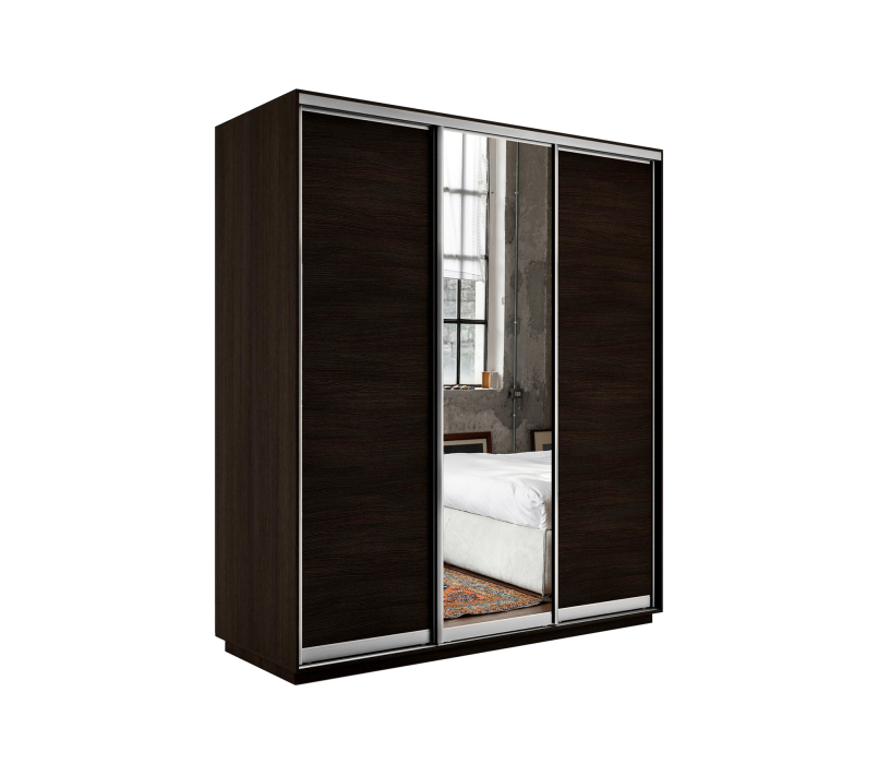 Шкафы-купе, Шкаф-купе Экспресс Медиум (1 зеркало) трио 2200 x 2400 x 600