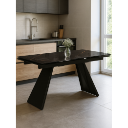 Стеклянный стол Хорсборо 140(200)х80х79