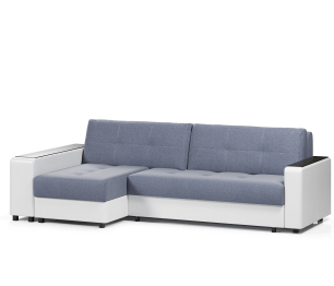 Диван-кровать угловой Атланта 2 еврокнижка,велюр+экокожа