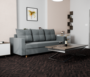 Прямой диван Гармония,еврокнижка,велюр