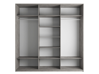 Шкаф Эста трио Стекло черное 2400 х 2700 х 660