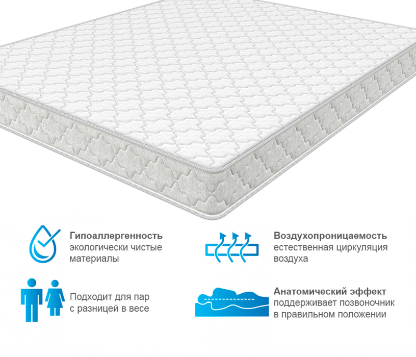 800 x 2000, Матрас Соня Матрасова Schaum TFK (Jacgard) 80х200 см