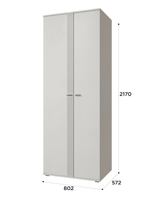 Шкафы двухстворчатые, Шкаф для одежды Эмилия ЭЛ-16К глухой