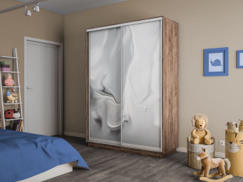 Шкаф-купе Экспресс 2-х дверный Фотопечать Шелк Стекла 160х45х240