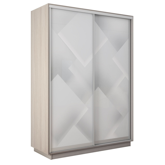 Шкафы-купе 2-х дверные, Шкаф-купе Экспресс 2-х дверный Фотопечать Квадрат Стекла 160х45х240