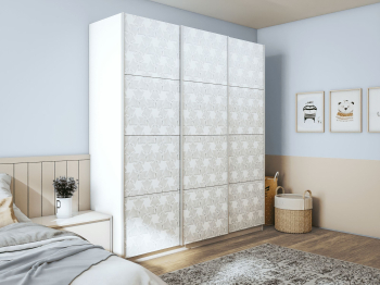 Шкаф-купе Прайм 3-х дверный Фотопечать Калейдоскоп Стекла/Доводчики 210х57х230