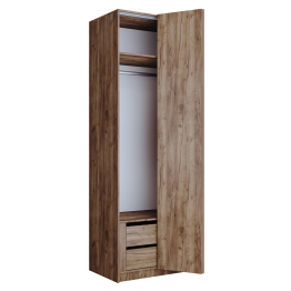 Шкаф складной Е1 Локер ("Гармошка" с системой Push to Move/Правый)81х52.5х220 см, с модулем