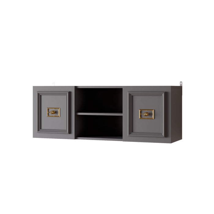 Настенные полки, Шкаф Валенсия навесной 110х35х40 см золото