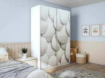 Шкаф-купе Прайм 2-х дверный Фотопечать Шары Стекла/Доводчики 120х57х230