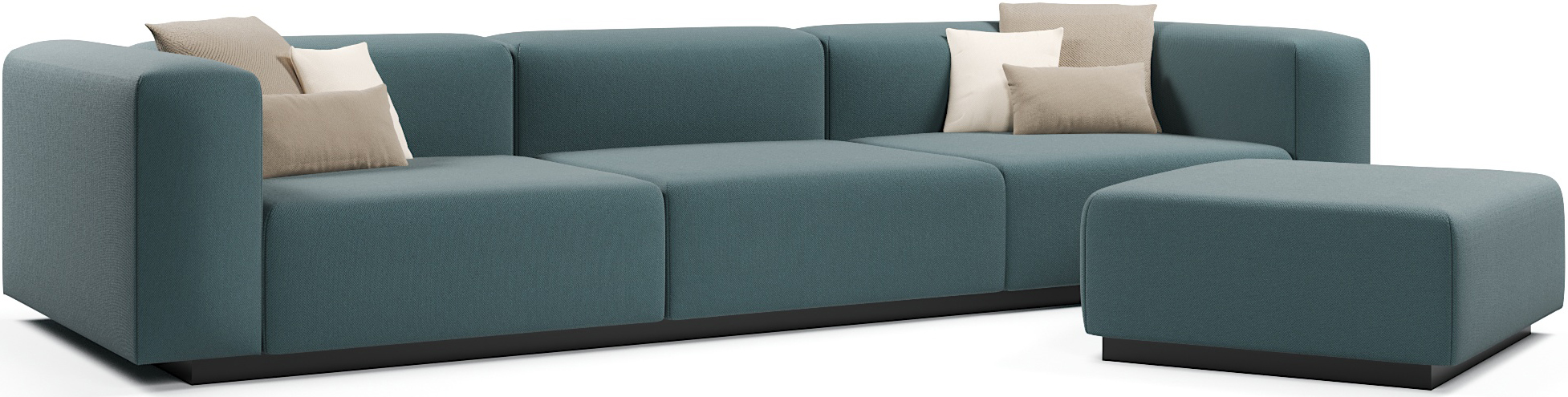 Диваны прямые, Диван прямой модульный нераскладной Наполи 2, велюр