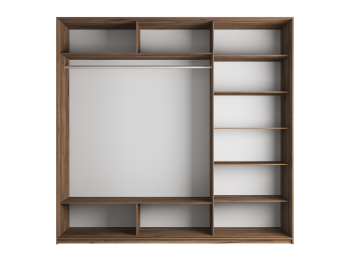 Шкаф Прайм трио Стекло белое 2300 x 2100 x 570