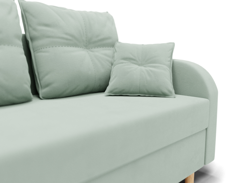 Диваны еврокнижки, Прямой диван Генри,НПБ,еврокнижка,велюр