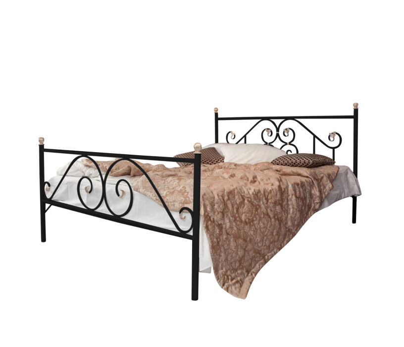 Кованые кровати, Кованая кровать Камелия 1.6 с двумя спинками