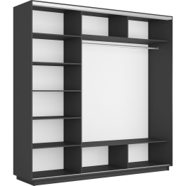 Шкаф-купе Экспресс 3-х дверный Фотопечать Квадрат Стекла 180х60х240