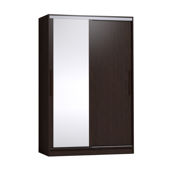 Шкафы-купе 2-х дверные, Шкаф-купе 2-дв  Strike 1350 зеркало/лдсп  (в2105*ш1350*г595)