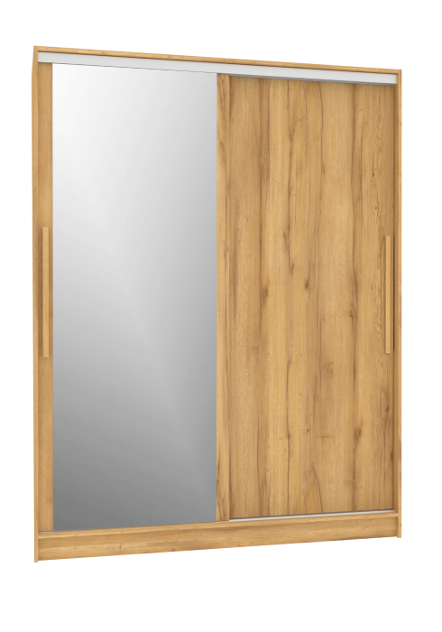 Шкафы-купе 2-х дверные, Шкаф-купе 2-дв  Strike 1600 зеркало/лдсп  (в2105*ш1600*г595)