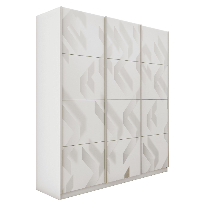 Шкафы-купе 3-х дверные, Шкаф-купе Прайм 3-х дверный Фотопечать Ленты Стекла/Доводчики 210х57х230