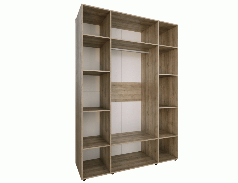 Шкафы с зеркалом, Спальня Scandica Oslo (модуль 555) Шкаф для одежды и белья 4-дв Зеркало