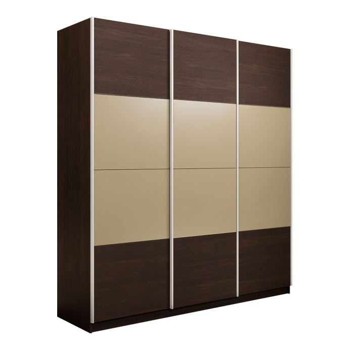 Шкафы-купе 3-х дверные, Шкаф-купе Эста 3-х дверный ДСП/Стекла фисташка/Доводчик 300х66х240