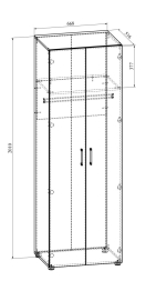 Шкаф платяной ОФ-31К