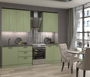 Кухня прямая Ревилья  02  2000 без столешницы