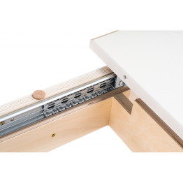 Стол деревянный Бевье молочный/золото