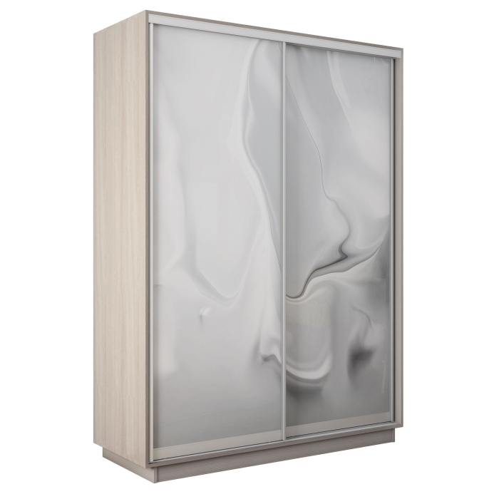 Шкафы-купе 2-х дверные, Шкаф-купе Экспресс 2-х дверный Фотопечать Шелк Стекла 140х45х220