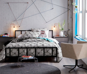 Кровать в стиле лофт Денвер 0.9