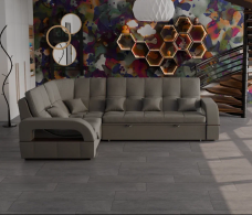 Диваны угловые в гостиную, Модульный диван Майами-3,микровелюр,антивандальная и водостойкая ткань,венеция