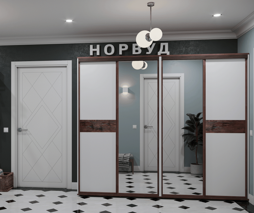 Шкафы-купе, Норвуд 303 Шкаф-купе 2-дв (в2125*ш1234*г450)