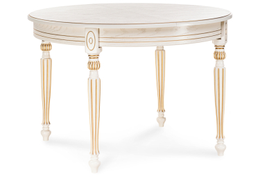 Стол деревянный Брейзер  (молочный / золото)