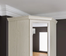 Комплектующие, Карниз угловой (для шкафа СБ-3513) 608*608 Гранд / Ливерпуль СБ-3540 МДФ Классика Светлый