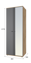 Шкаф для одежды Эмилия ЭЛ-16К комбинированный