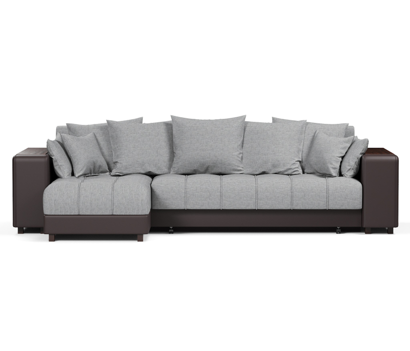 Диваны угловые, Диван угловой Дубай еврокнижка рогожка+экокожа