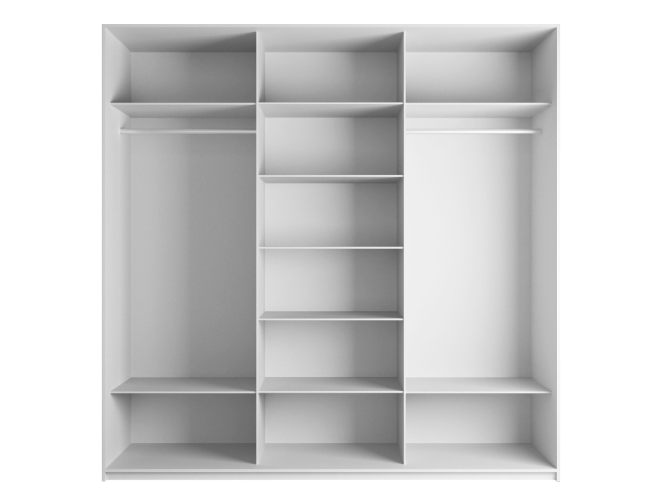 Шкафы-купе 3-х дверные, Шкаф-купе Эста ДСП+Зеркало+ДСП 270х66х240