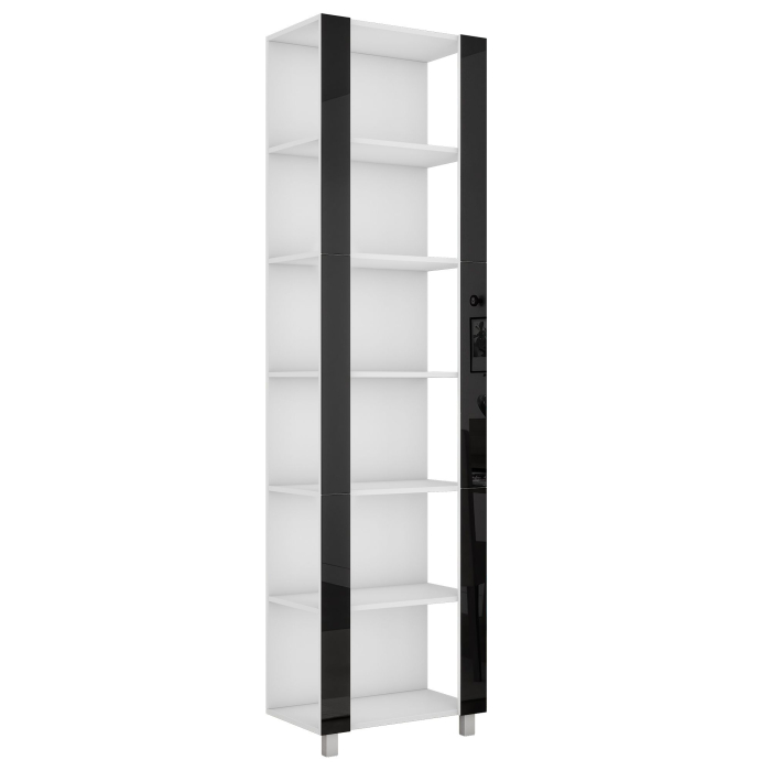 Открытые, Стеллаж модульный Универсальный 35х44х240 Черное стекло