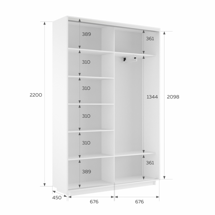 Шкафы-купе 2-х дверные, Шкаф-купе Экспресс 2-х дверный Фотопечать Ленты Стекла 140х45х220