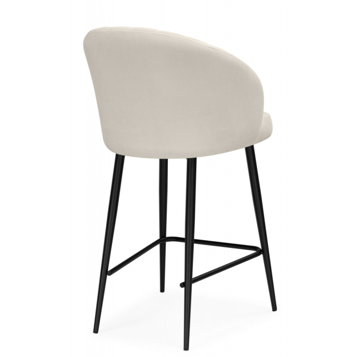 Барные стулья, Стул полубарный на металлокаркасе Бэнбу некрутящийся marseille (чёрный)